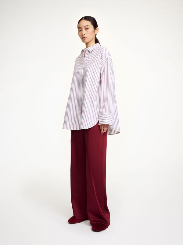 DERRIS Organic Cotton Shirt Cabernet Stripe