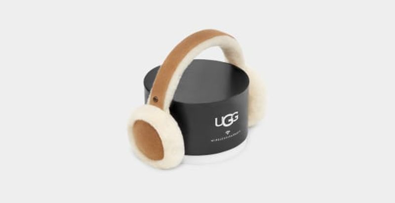 W Embroidery Logo Earmuff Chestnut