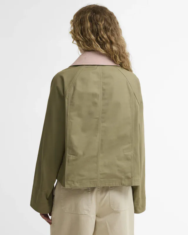 Cropped Beadnell Casual Jacket Dusty Green