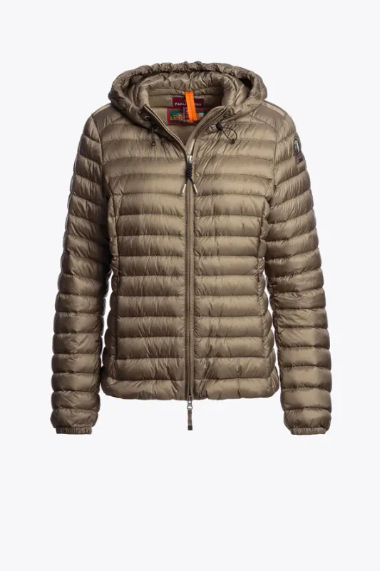 GENIE Hooded Down Jacket Olive Brown
