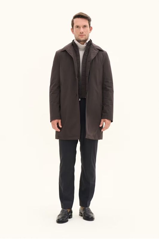 ZIPPED Padded Car Coat Terra Brown