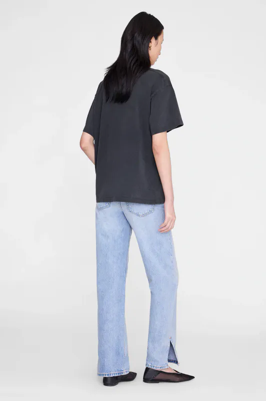 CADE Tee Melrose Stencil Washed Black