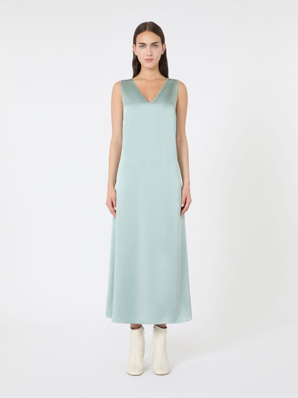 OTTELIA Flowing Satin Dress Jade