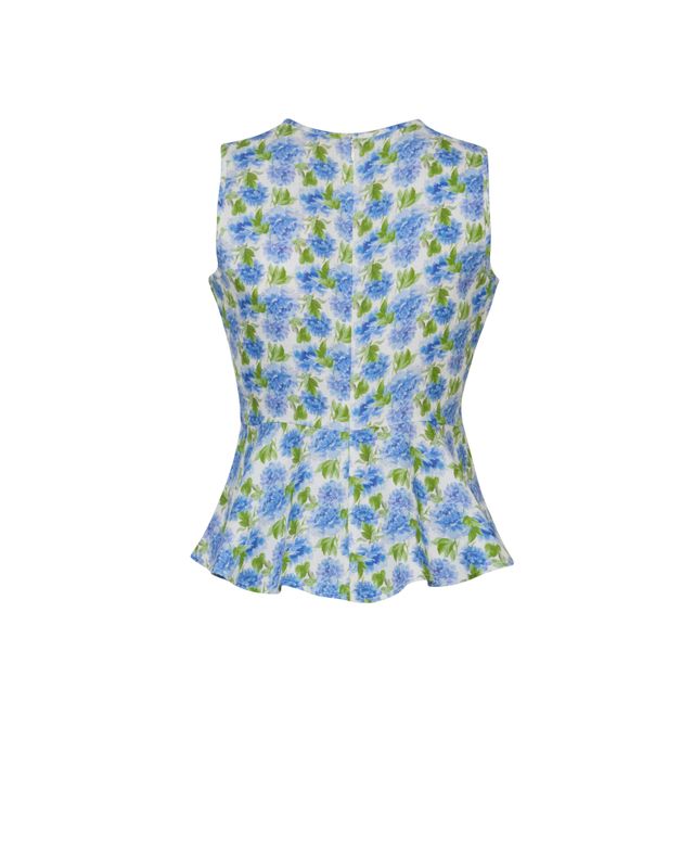Linen Flounce Top Peony