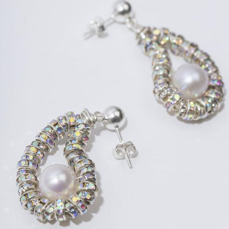 TINY Silver Oysters Earrings
