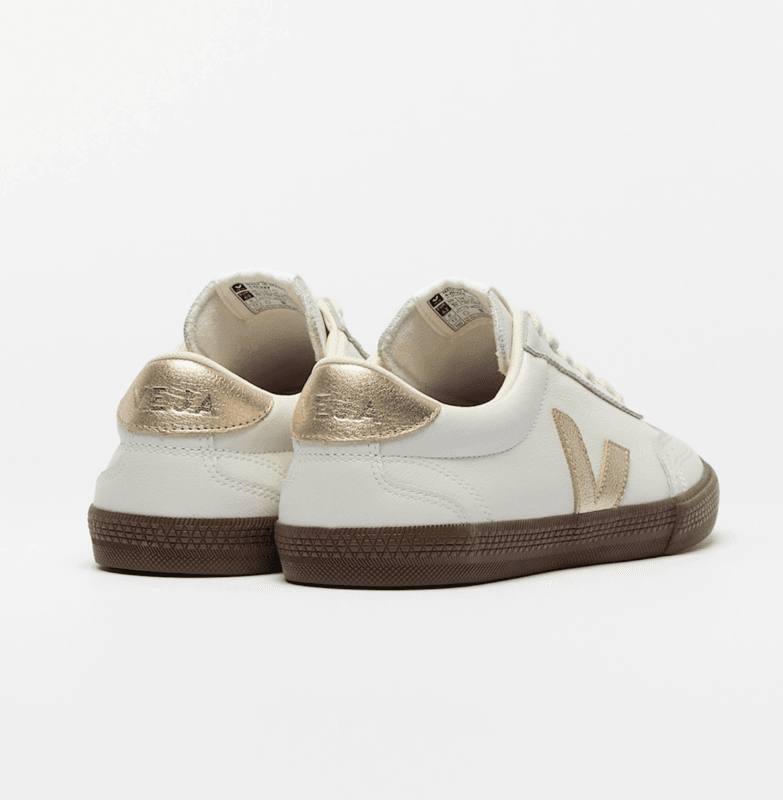 VOLLEY Leather White Platine Bark