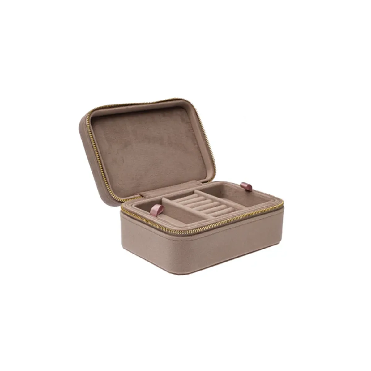 VELVET JEWELLERY BOX Taupe