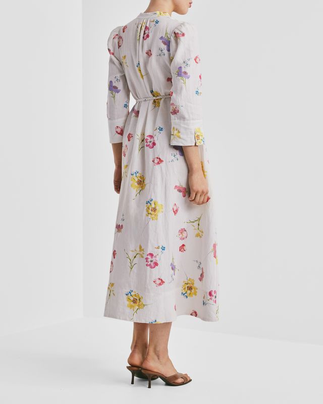 Linen Shift Dress Gardenia