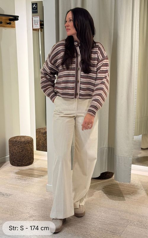 The Femme Cardi Sky blue multi stripe 