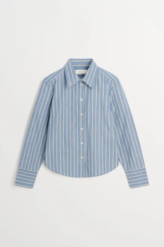 Fauna Shirt Blue Black White Stripe