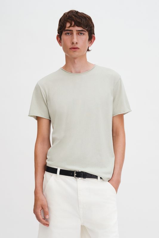 ROLL Neck Tee Silver Grey 