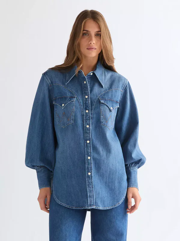 Exaggerate Western shirt Legacy Blue 