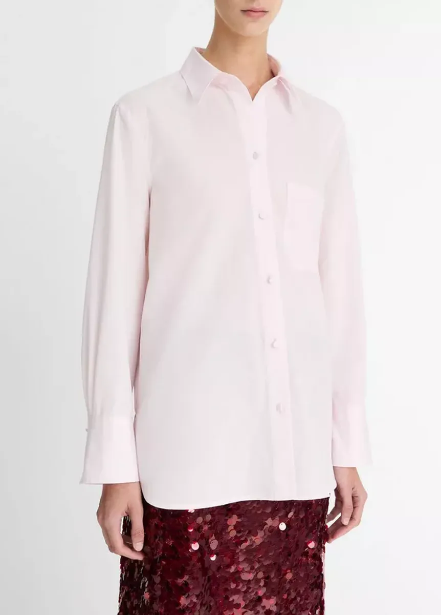 COTTON Relaxed Straight Shirt Ballet