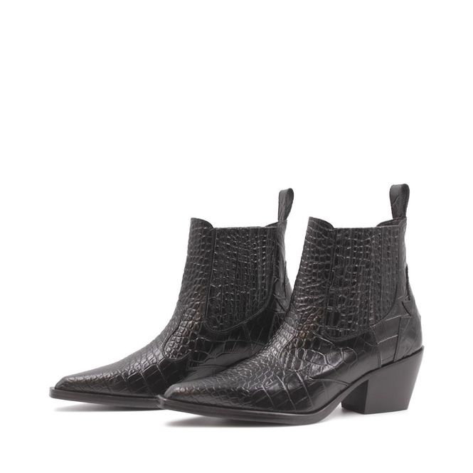 Hovedbilde Croco Ankel Boots Nero 