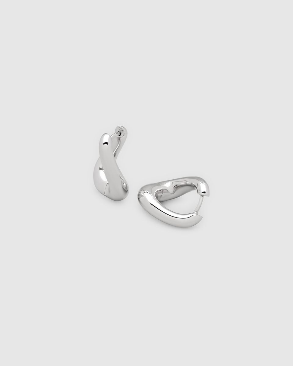 Twist Hoops Silver 