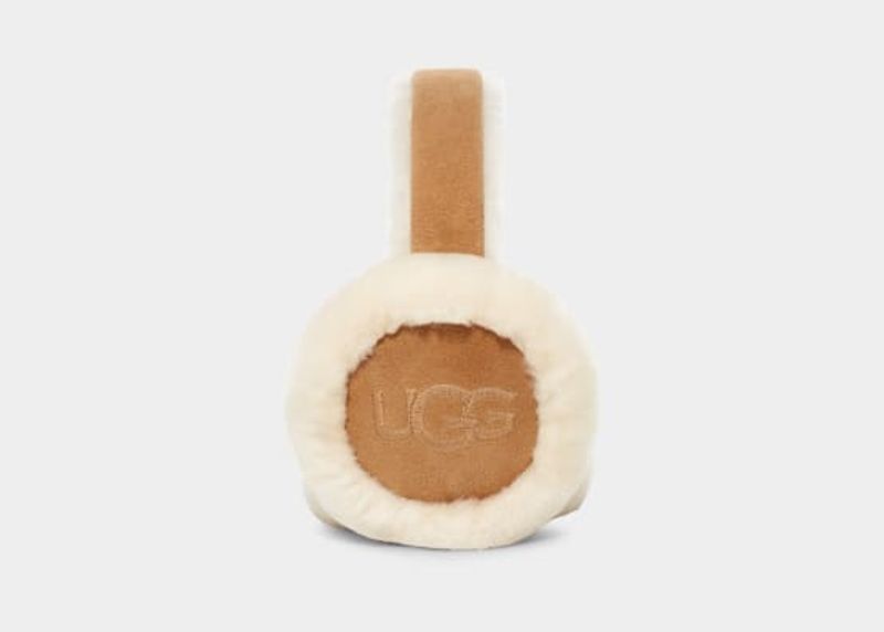 W Embroidery Logo Earmuff Chestnut