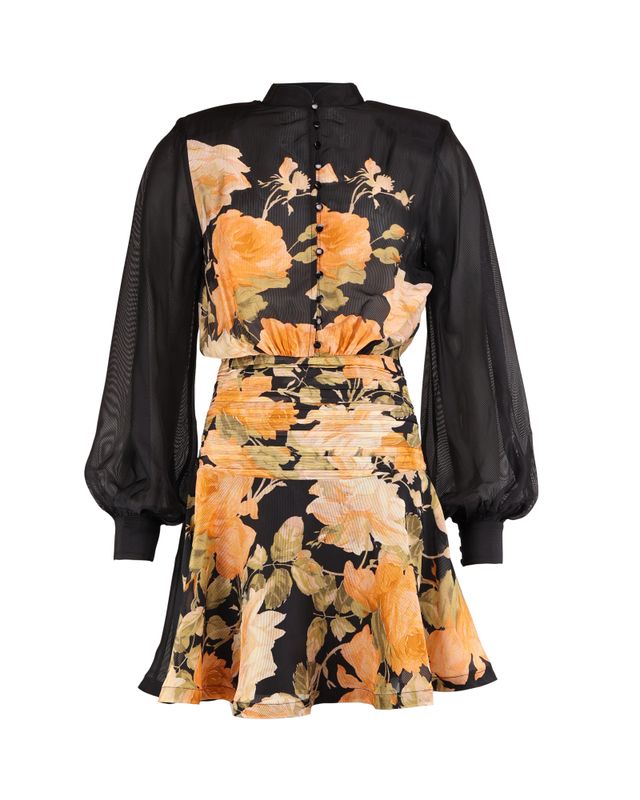 Organza Mini Dress Midnight Field