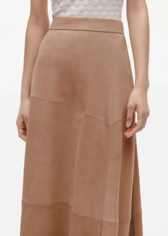 Maria Suede Skirt Mousse