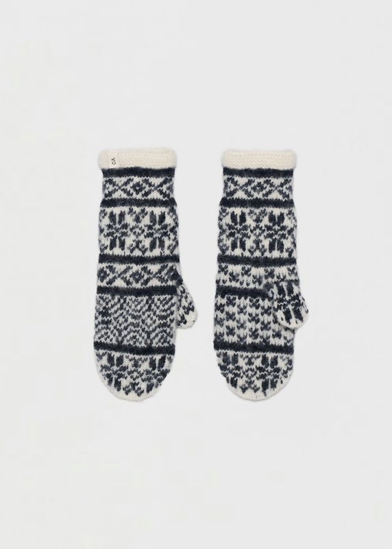 OAD Mittens Off White | Dark Navy 