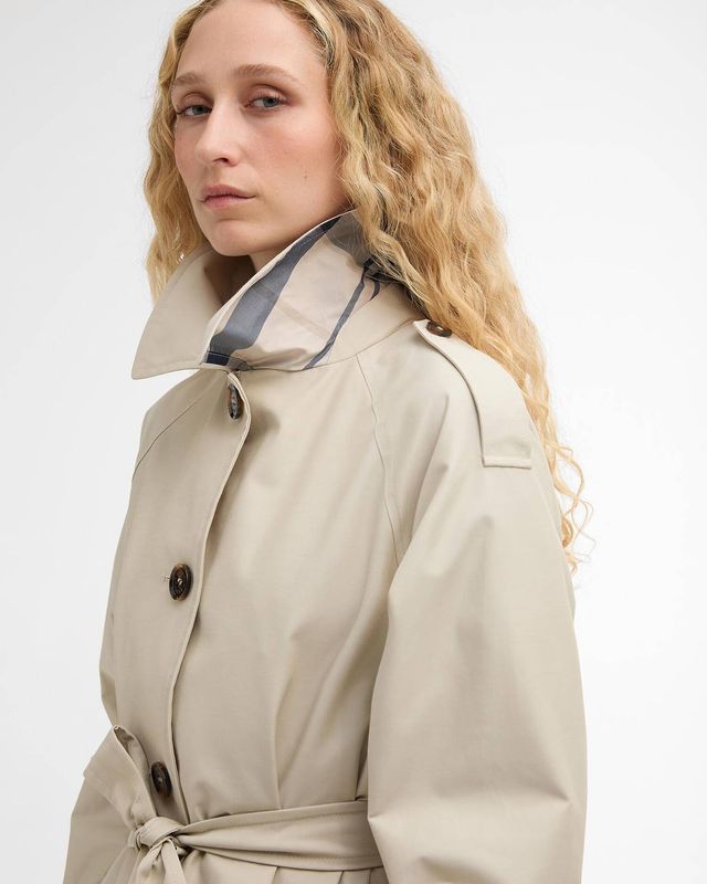 MAIA Showerproof Trench Coat Stone