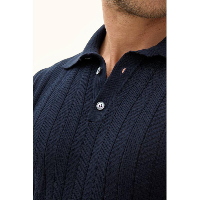 BARTO Stripe Poloshirt Night Blue