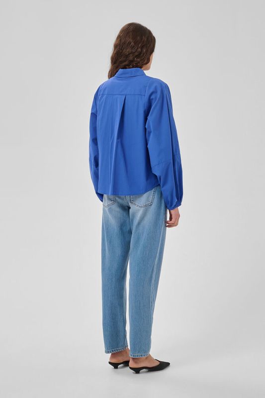 MWSunna Balloon Sleeve Shirt Beaucoup Blue
