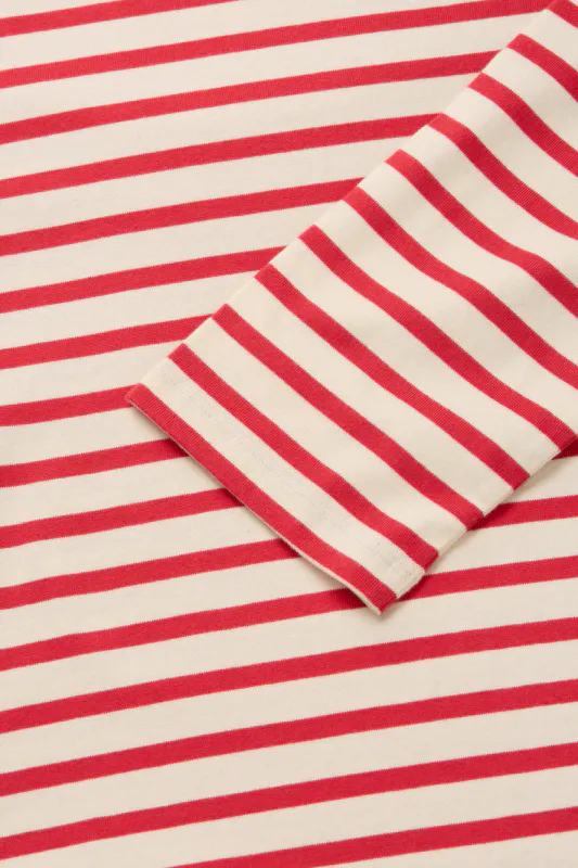 Marron Stripe Offwhite Red