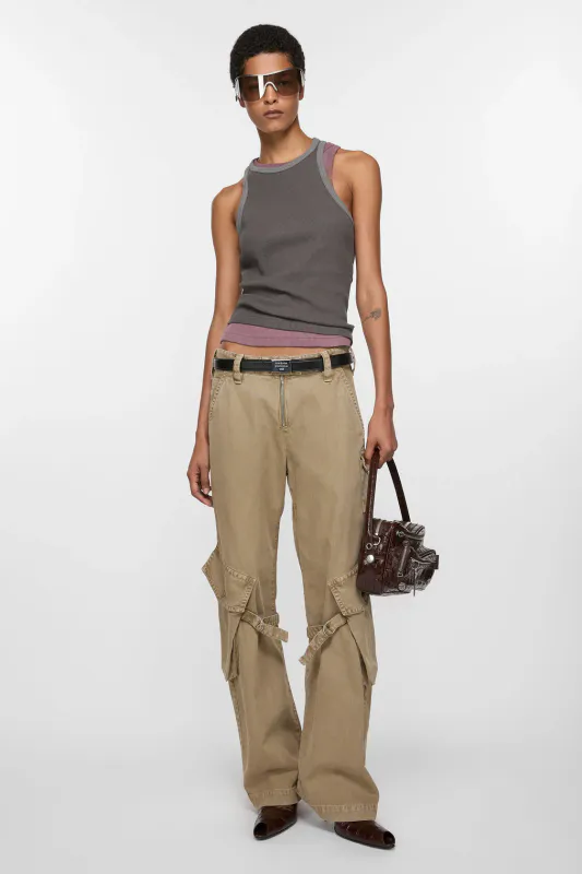 Cargo Trousers Washed Beige