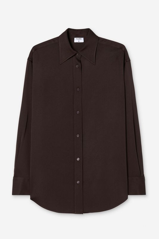Satin Shirt Dark Chocolate 