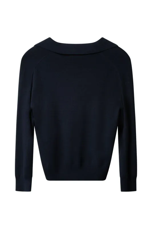 LES Polo Sweater Dk. Navy