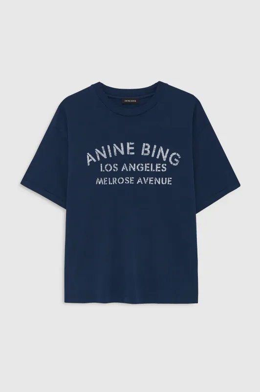 CADE Tee Melrose Stencil Navy