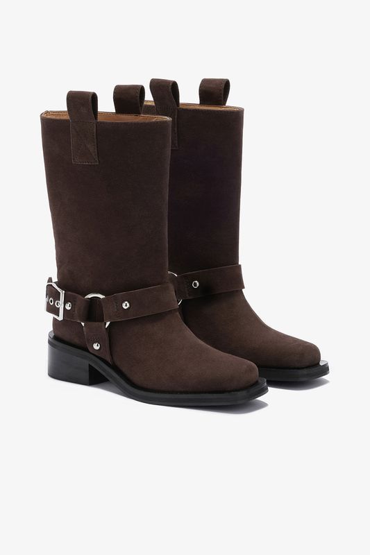 Biker Boot Suede Chicory Coffee