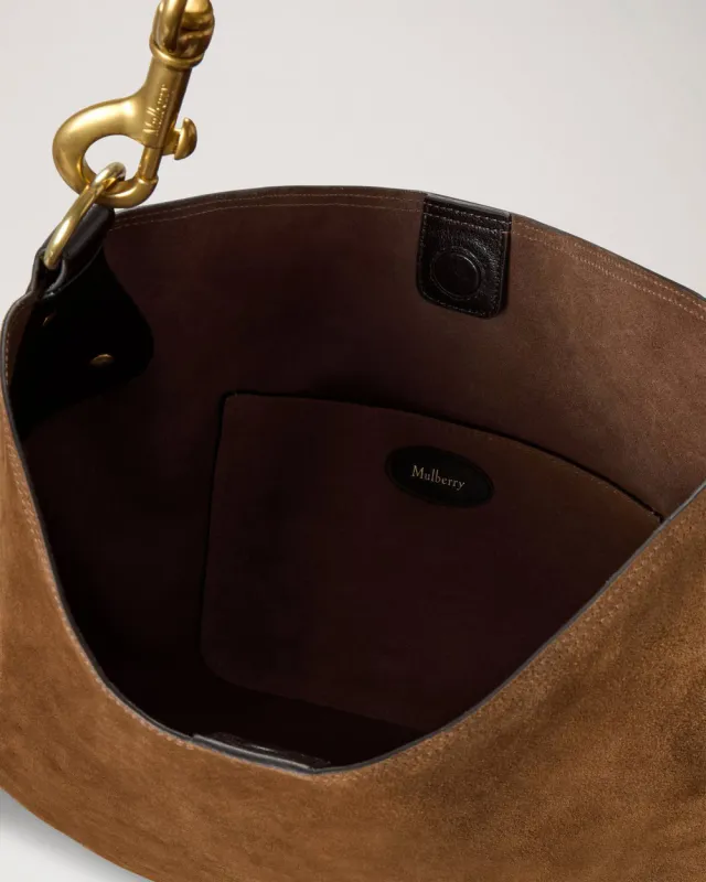 HACKNEY Shoulder Bag Suede Vintage Oak