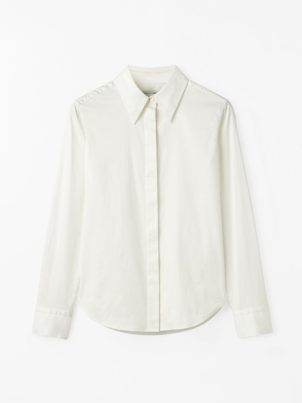 LAINO Stretch Cotton Shirt Off White