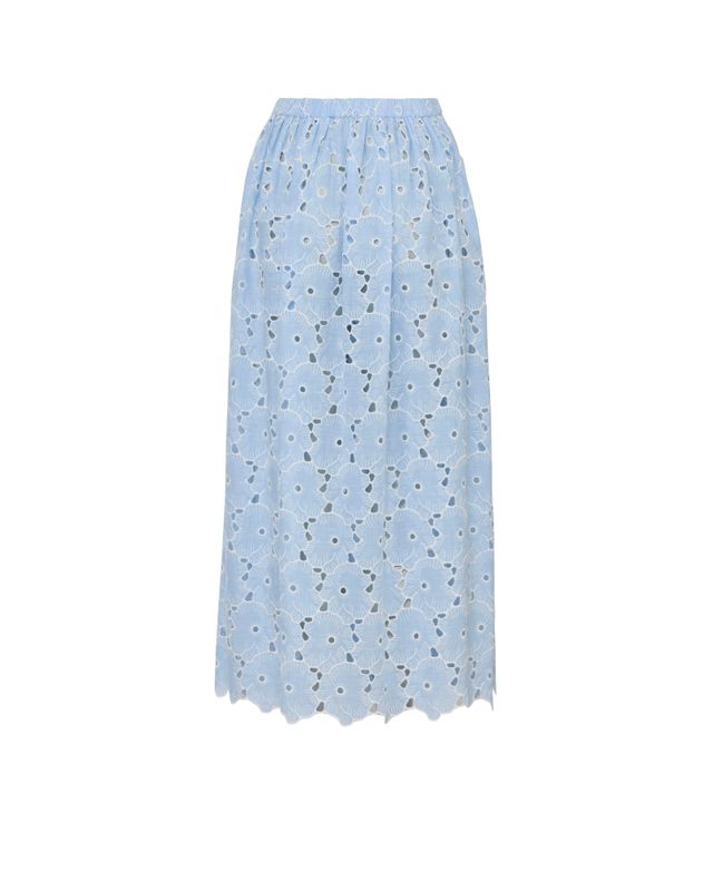 Broderie Anglaise Skirt Light Blue