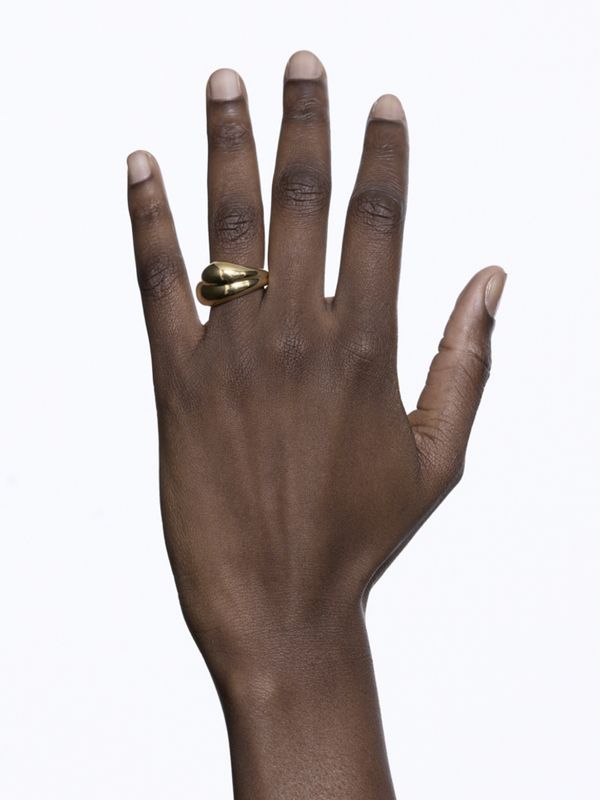TRYVANN TRAIL Ring Goldplated Silver