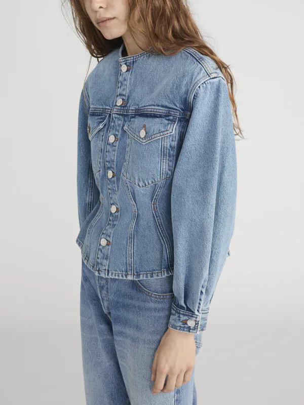 THE NIPPED Collarless Jacket Umbria