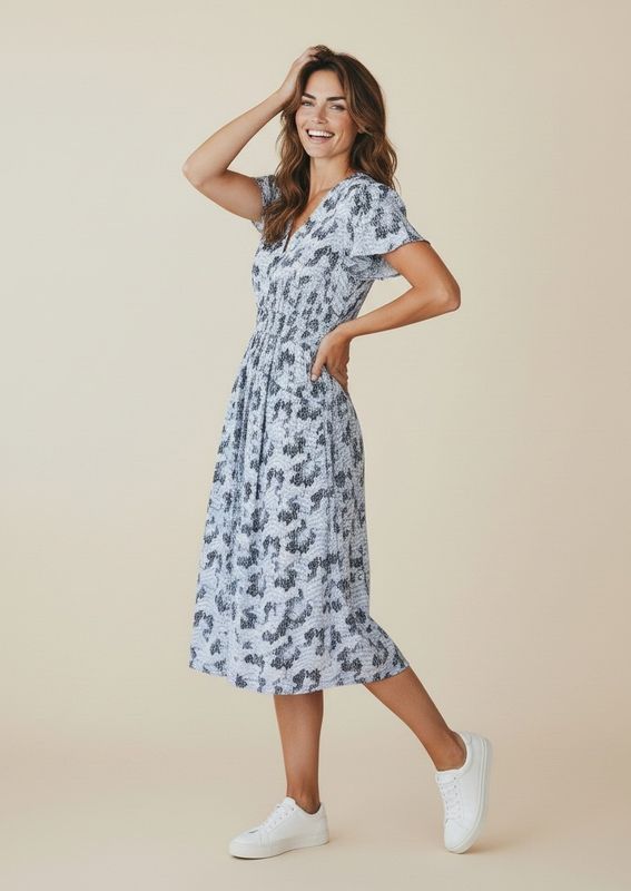 Lyria Cotton Dress Ciel 