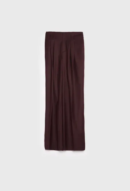 Hovedbilde AMELIA Wool Trouser Burgundy
