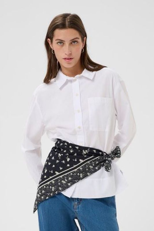 PhiPW Scarf Fragile Print Dark Navy