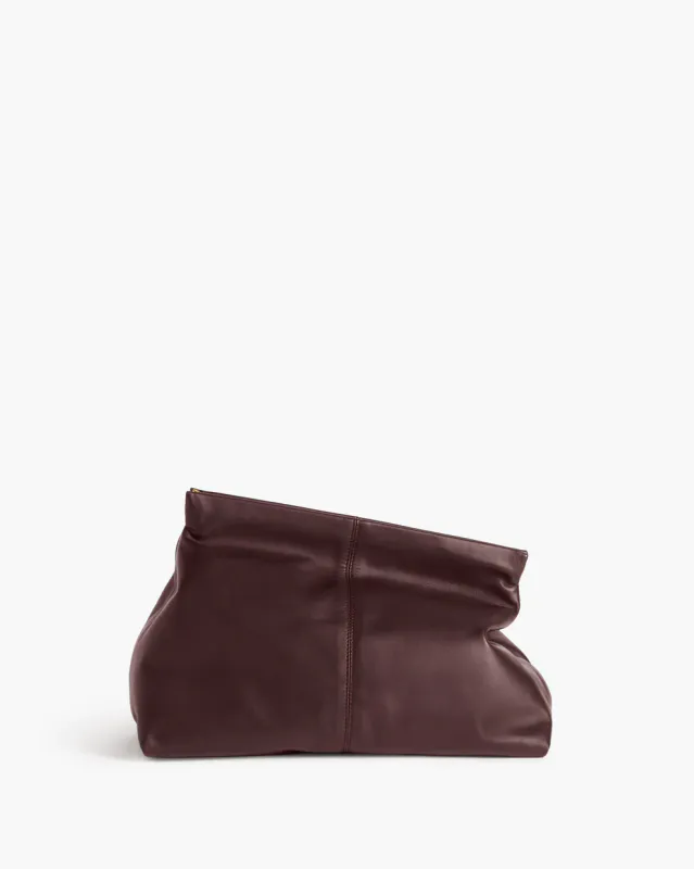 CLAY Clutch Leather Burgundy