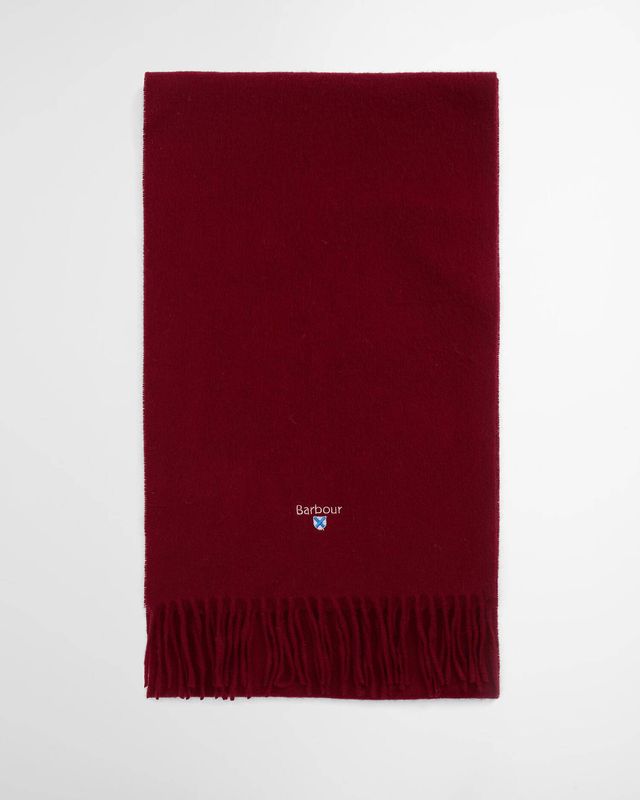 Plain Lambswool Scarf Biking Red
