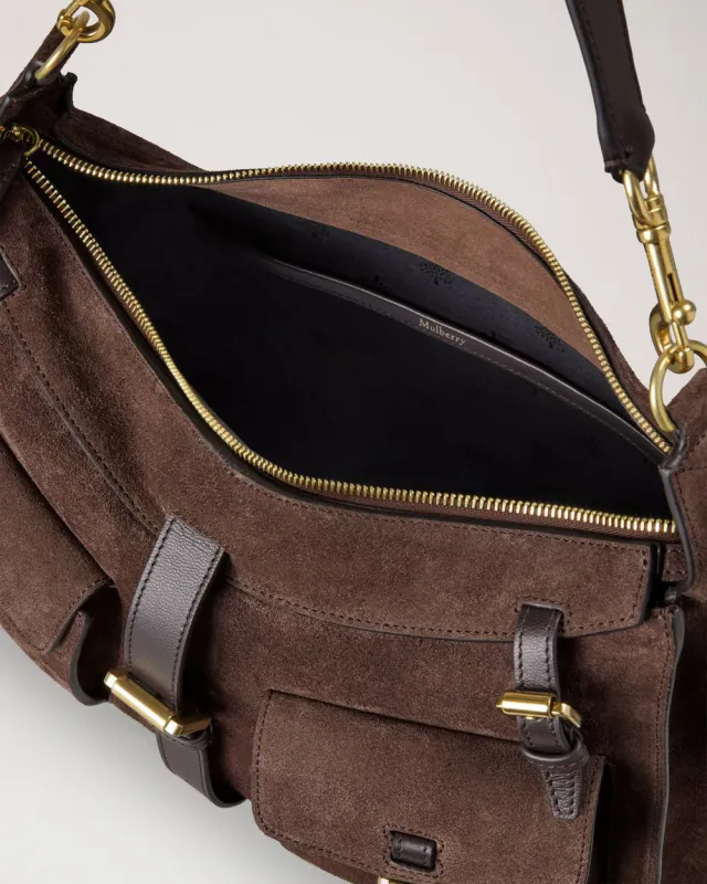ROXANNE Shoulder Bag Chocolate Suede