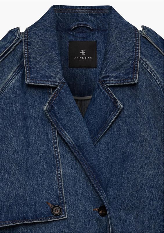 RICKIE Maxi Trench Cabana Blue