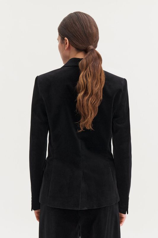 Sasha Velvet Blazer Black