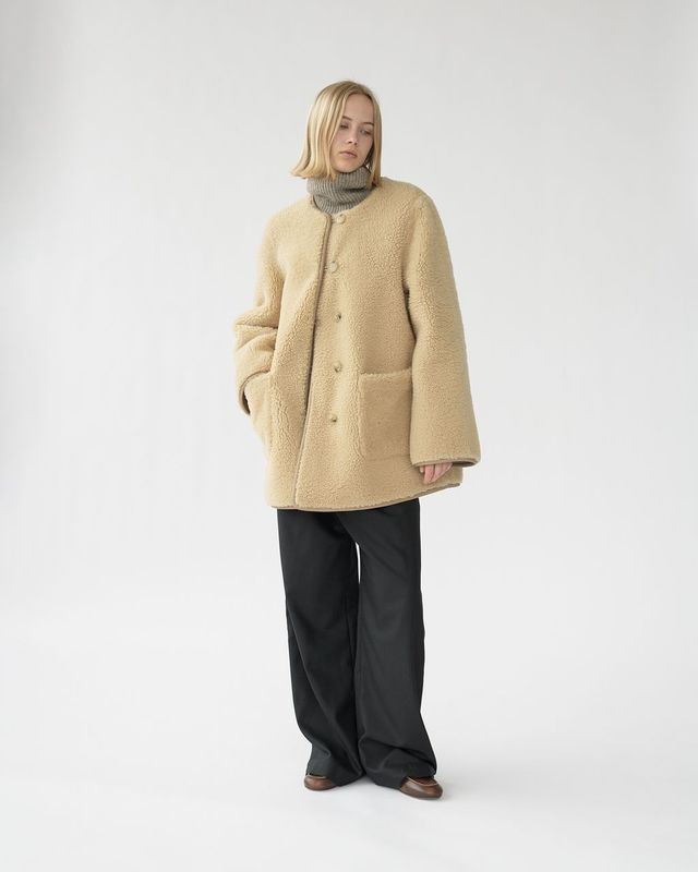 SHEARLING Coat Oatmeal
