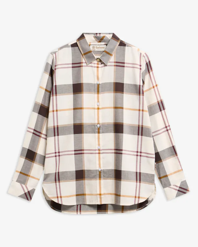 Moorland Relaxed Shirt Ecru Muted Tart
