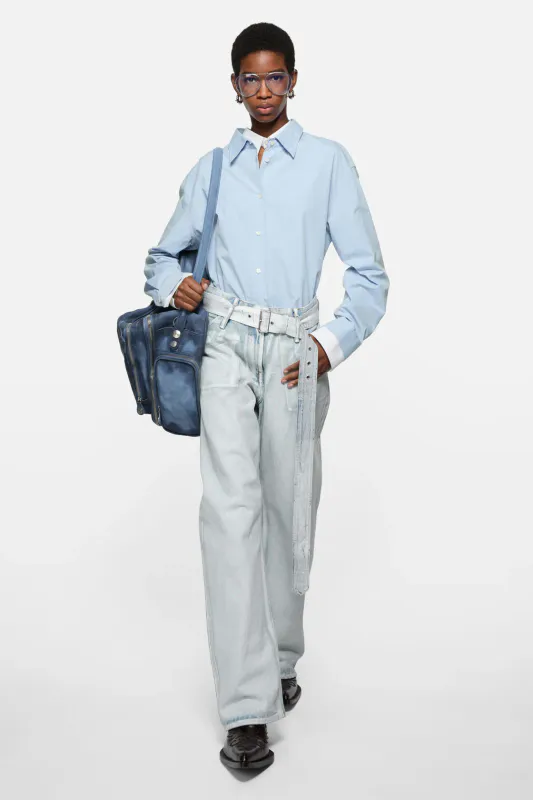 Layered button-up Light Blue White 