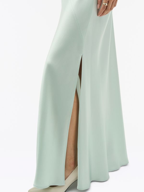 IRELEEN Festive Satin Dress Light Green