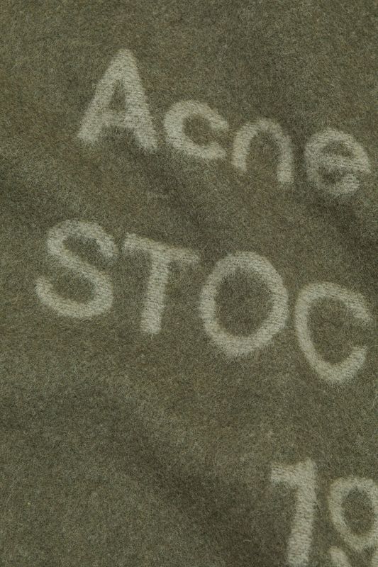 JACQUARD Logo Scarf Oliven|Green 